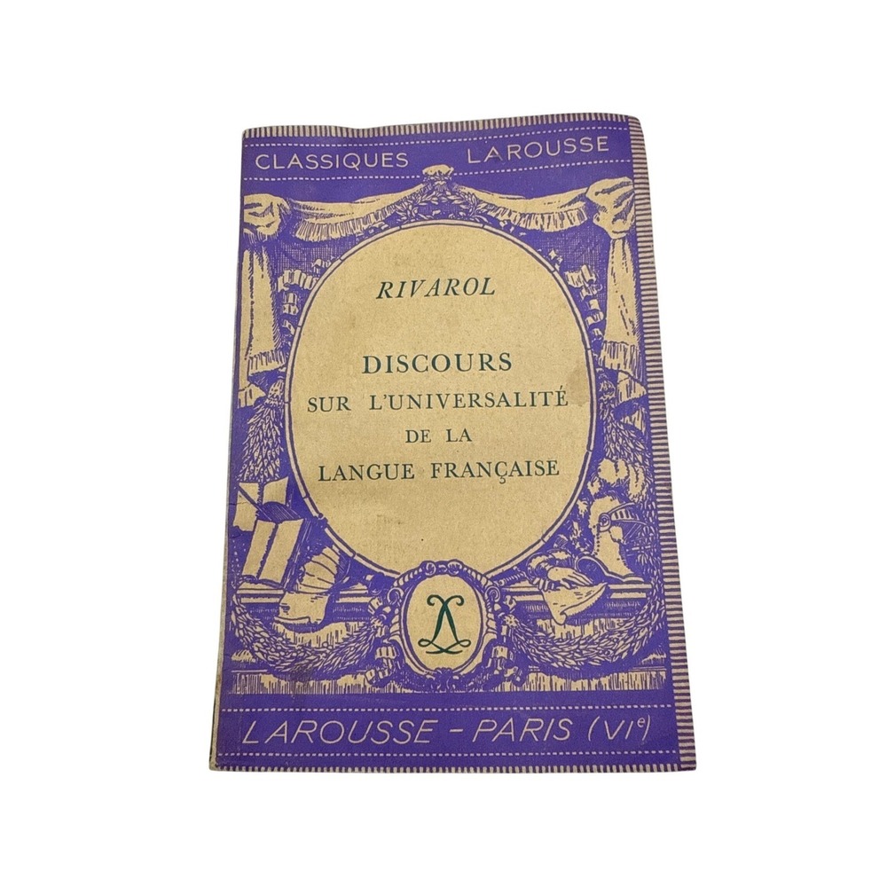 Discourse de la méthode by René Descartes French Philosophical Book. Larousse.